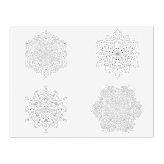 Coloring DIY Mandala Sticker Sheet, 8.5x11 inches (free US shipping)