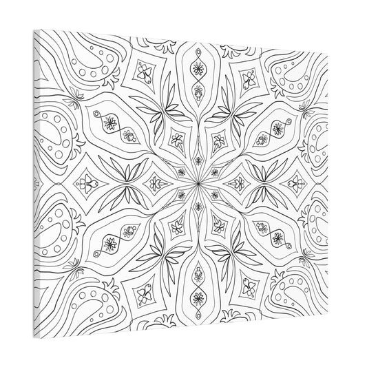 DIY Plantain Lily Mandala Canvas Wall Art (free US shipping)