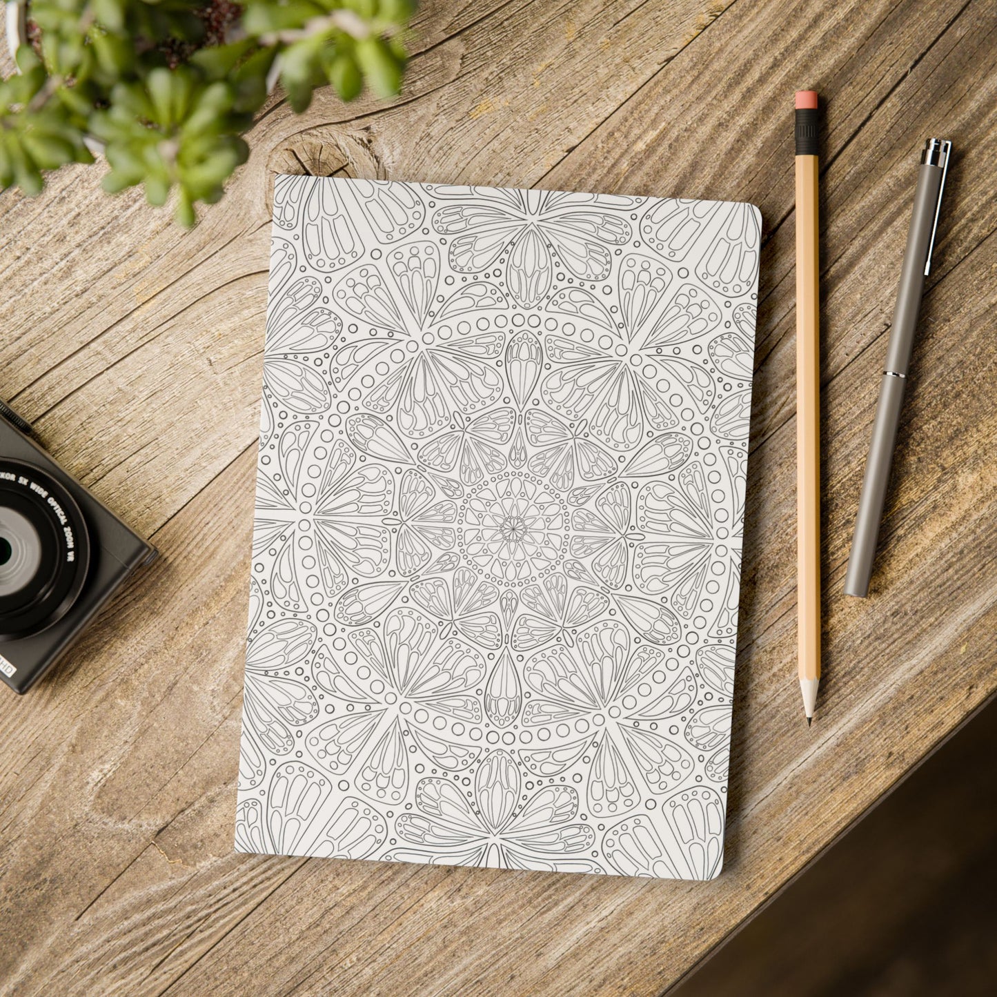 DIY Monarch Butterfly Mandala Softcover Journal (free US shipping)