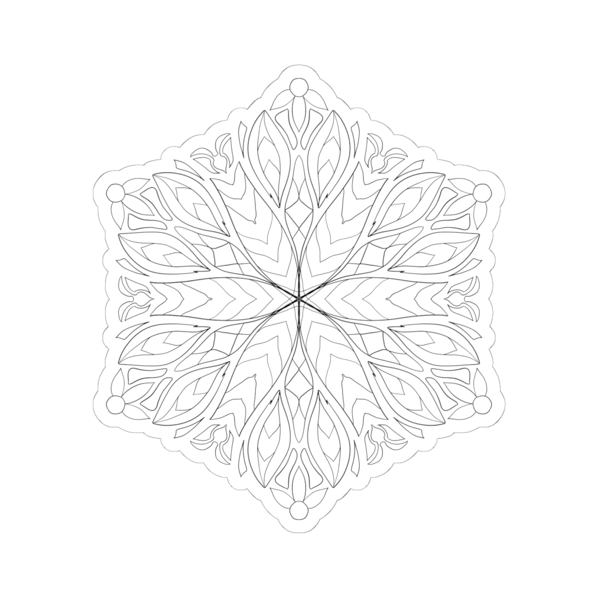 DIY Cornflower Mandala Inspired 6x6in Sticker (free US shipping)