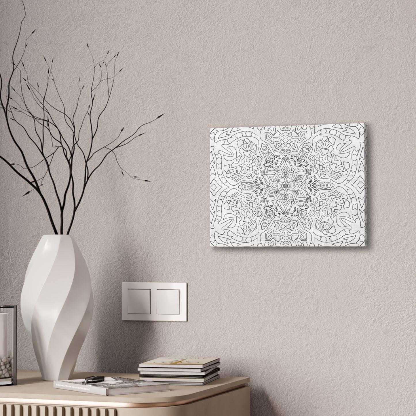 DIY Passionflower Mandala Canvas Wall Art (free US shipping)