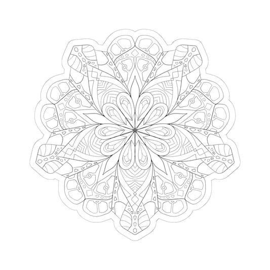 DIY Floral Butterfly Mandala 6x6 inch Kiss-Cut Sticker (free US shipping)