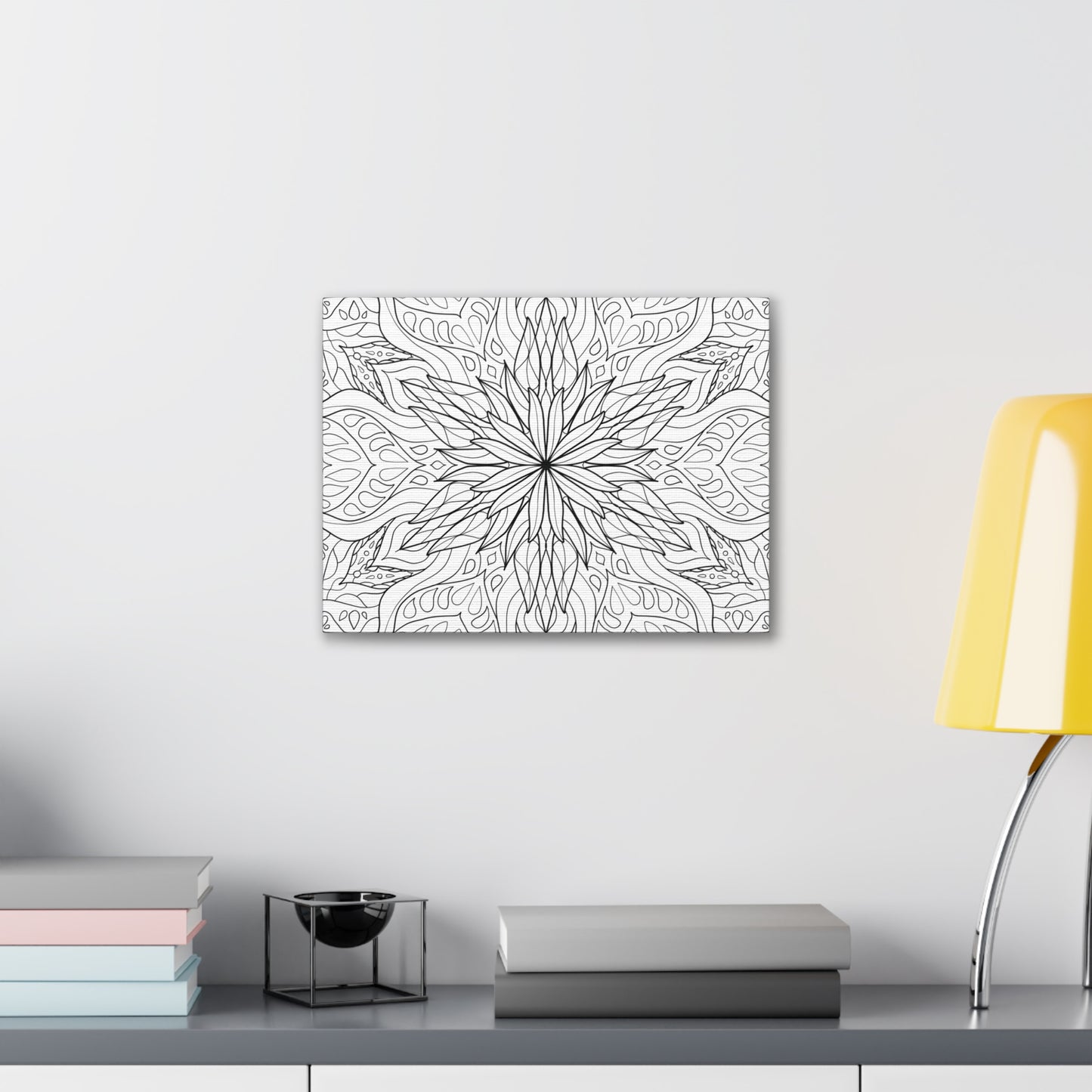 DIY Starburst Dahlia Mandala Canvas Wall Art (free US shipping)