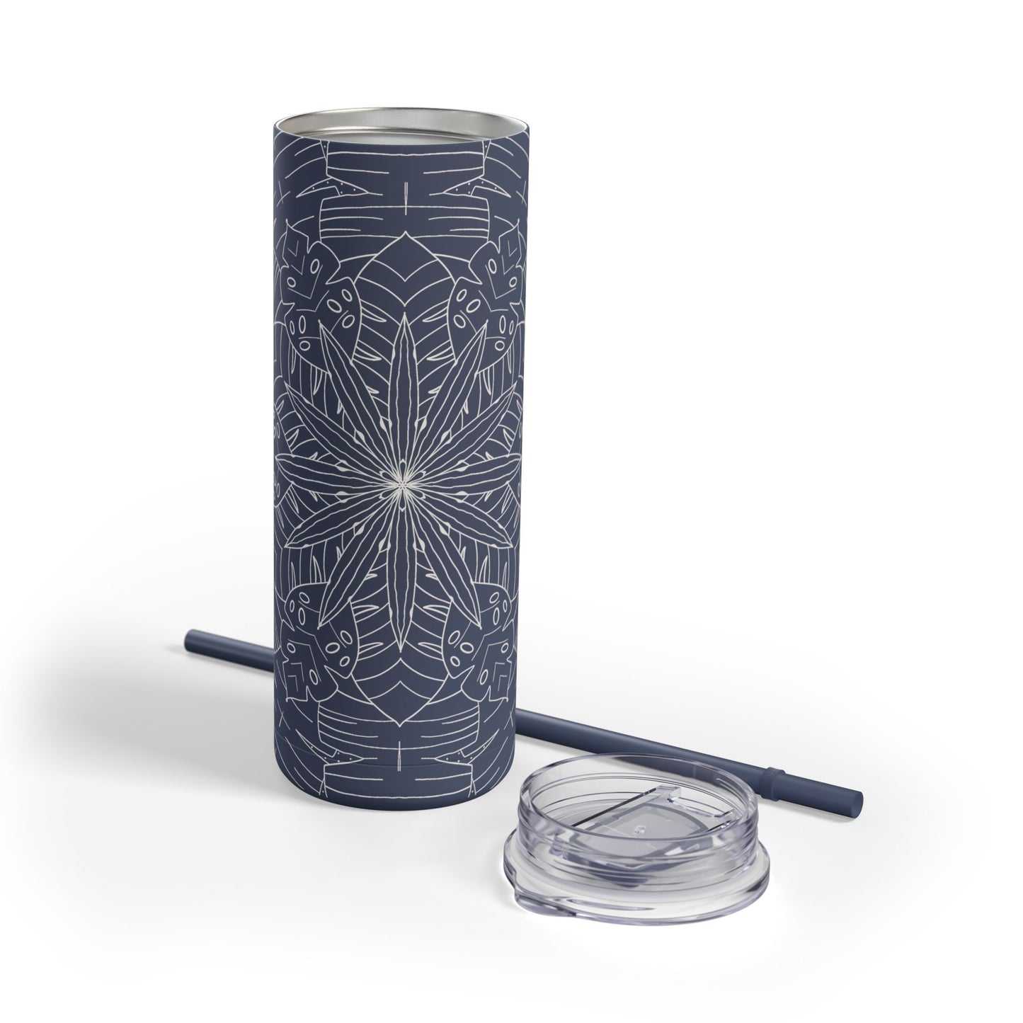 Chic Travel Tumbler, Floral Design, Eco-Friendly Travel Cup (free US shipping)