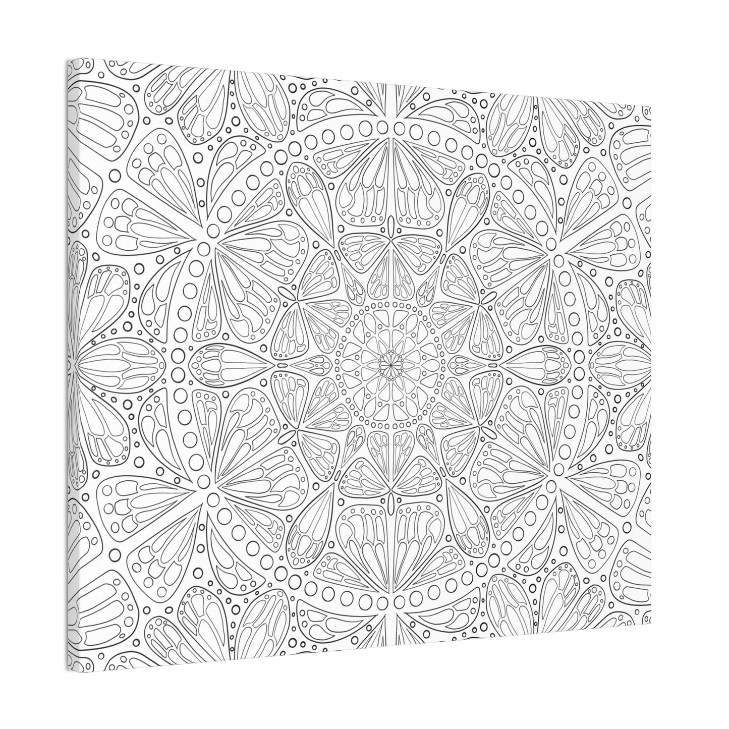 DIY Monarch Butterfly Mandala Canvas Wall Art (free US shipping)