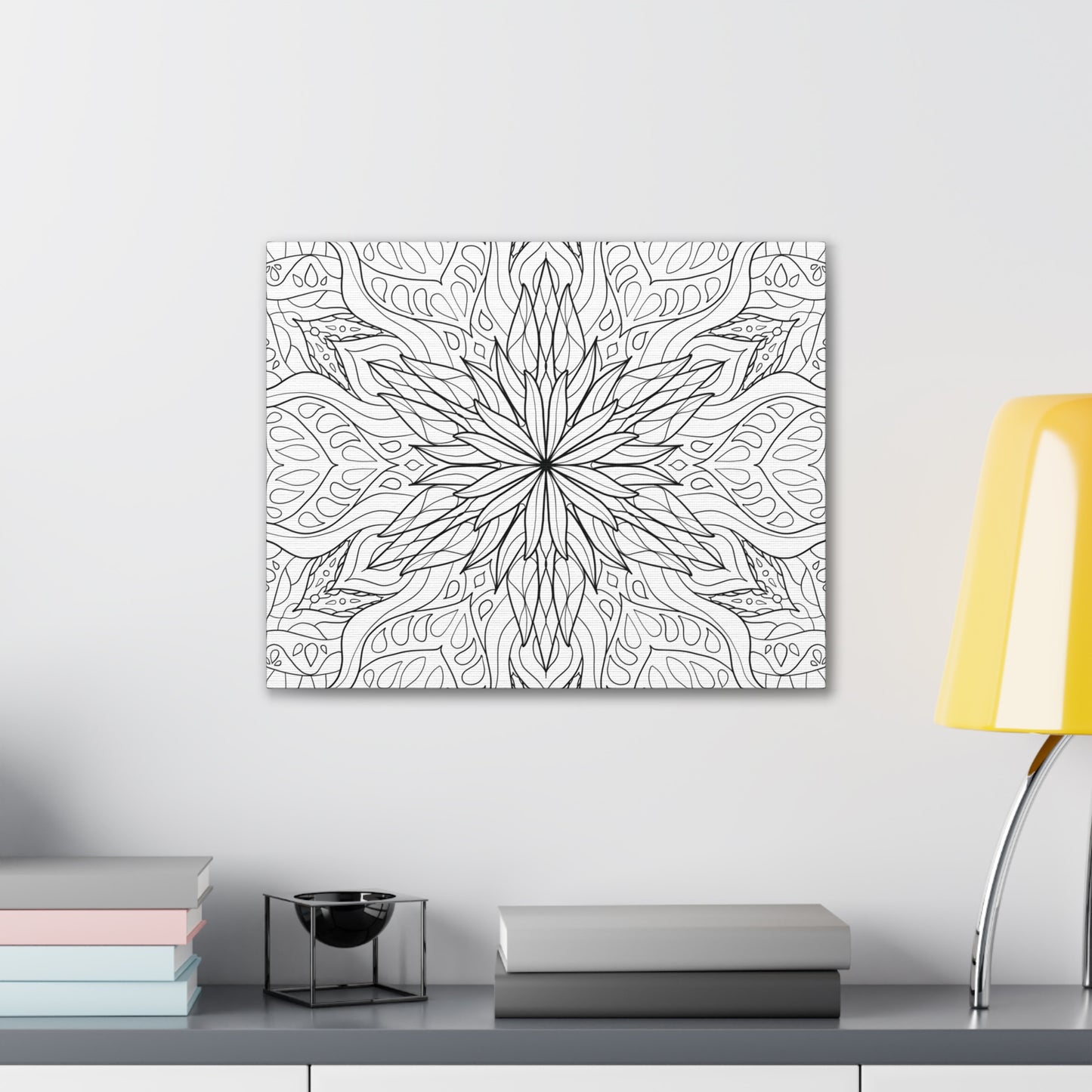 DIY Starburst Dahlia Mandala Canvas Wall Art (free US shipping)
