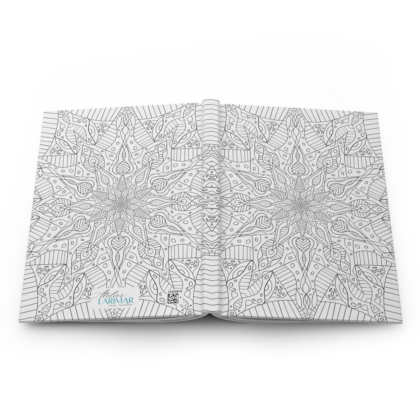 DIY Clematis Starburst Mandala Hardcover Journal (free US shipping)