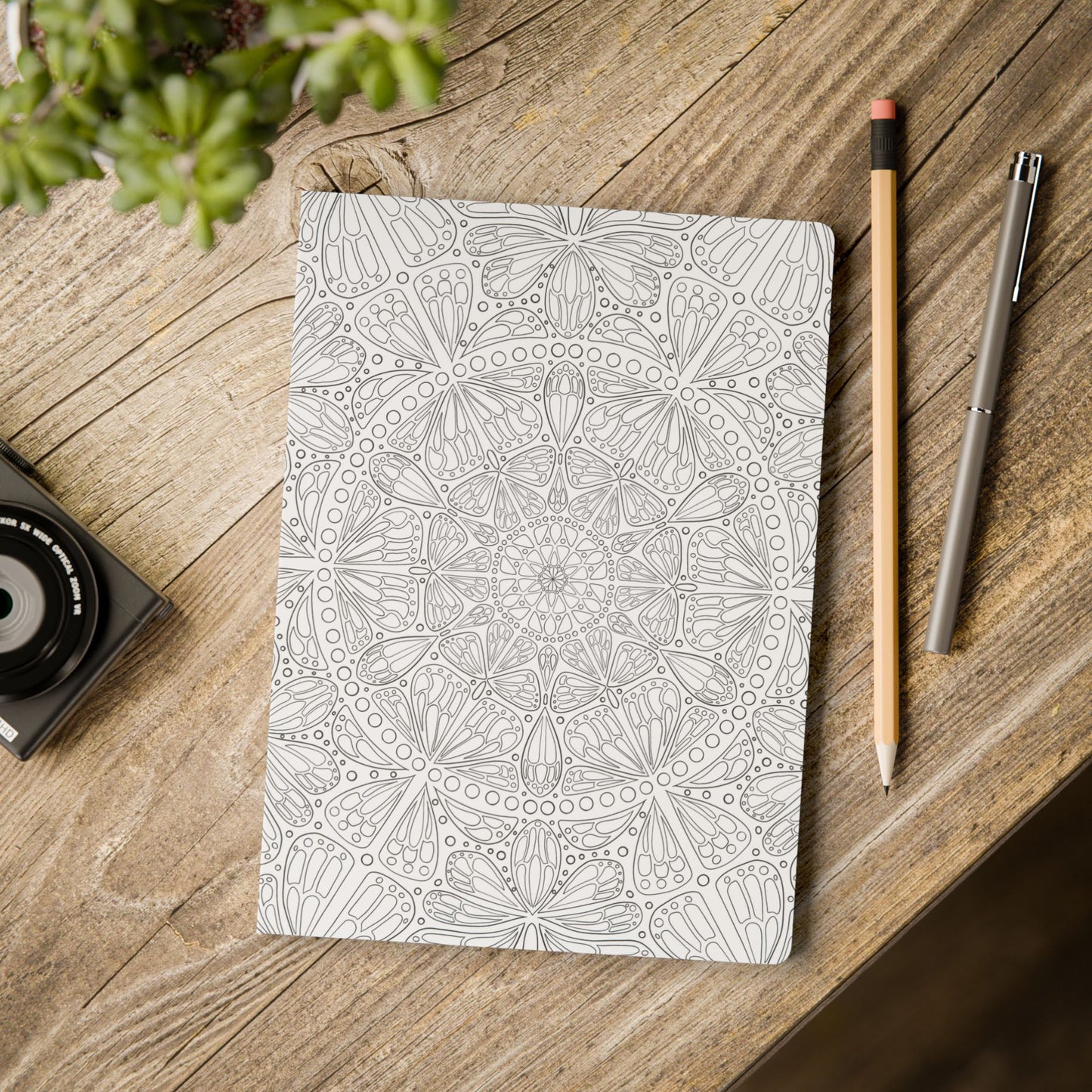 DIY Monarch Butterfly Mandala Softcover Journal (free US shipping)