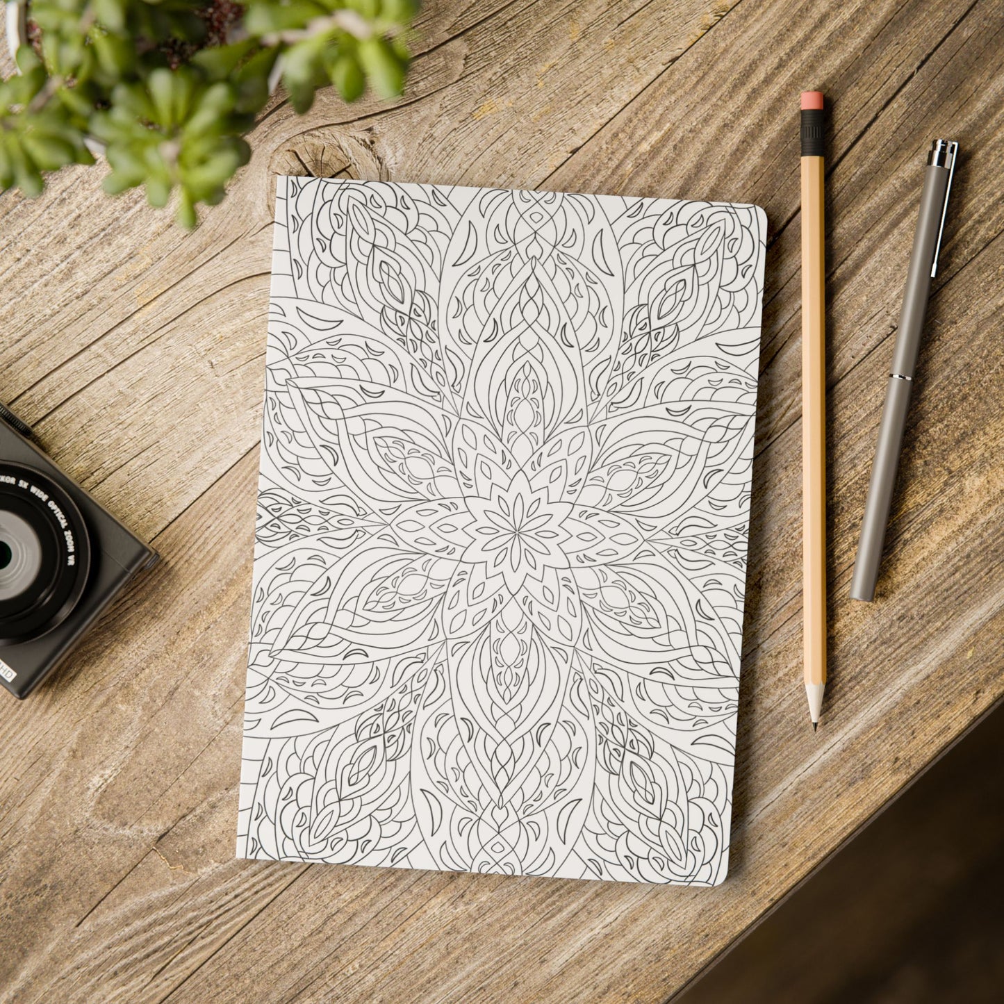 DIY Lotus Flower Mandala Softcover Journal (free US shipping)