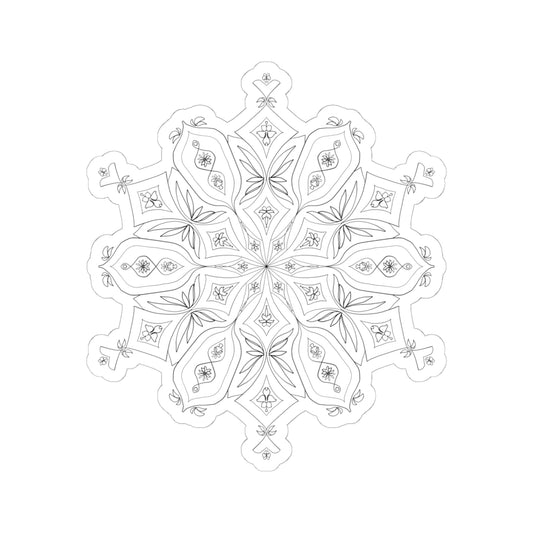 DIY Plantain Lily Mandala 6x6 inch Sticker (free US shipping)