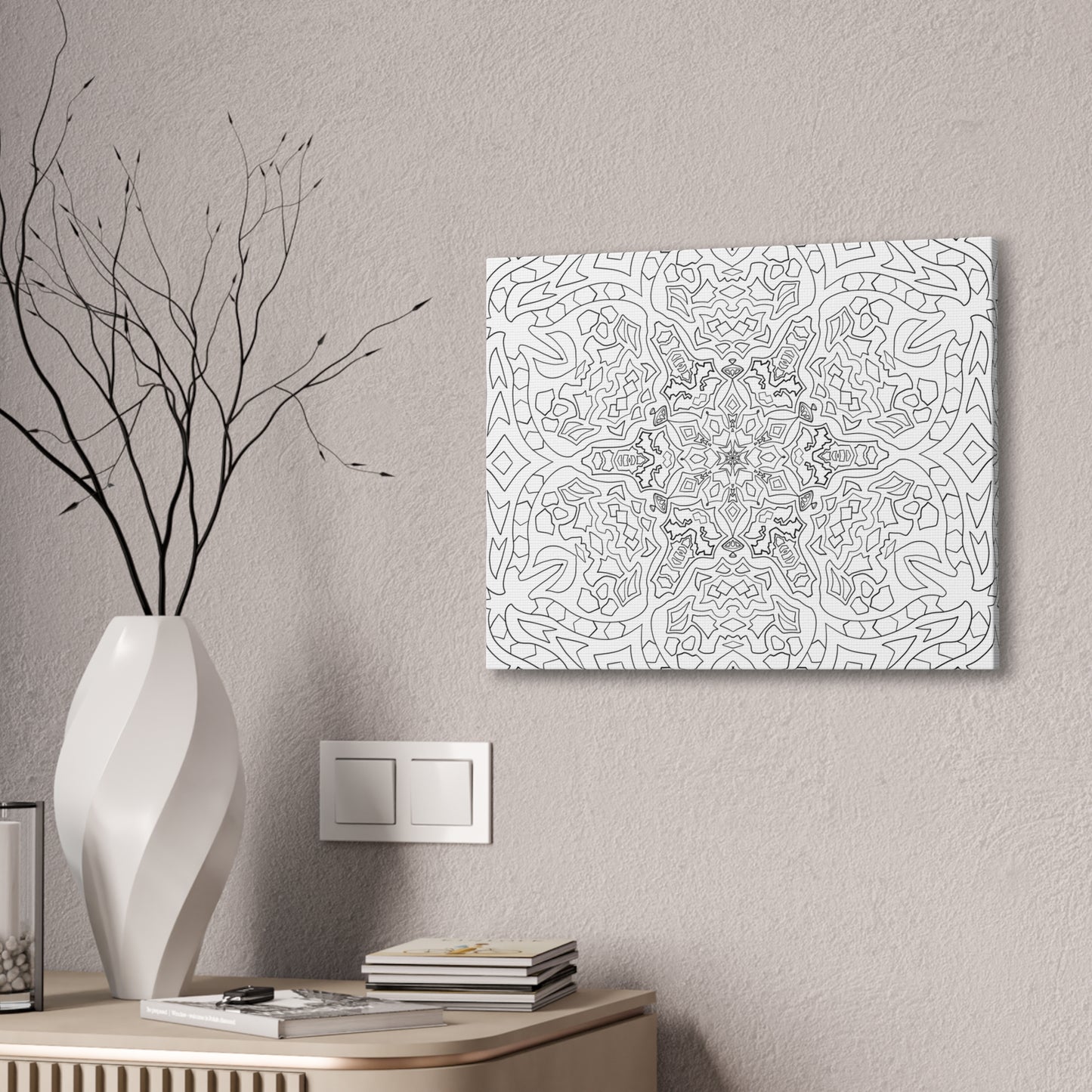DIY Passionflower Mandala Canvas Wall Art (free US shipping)