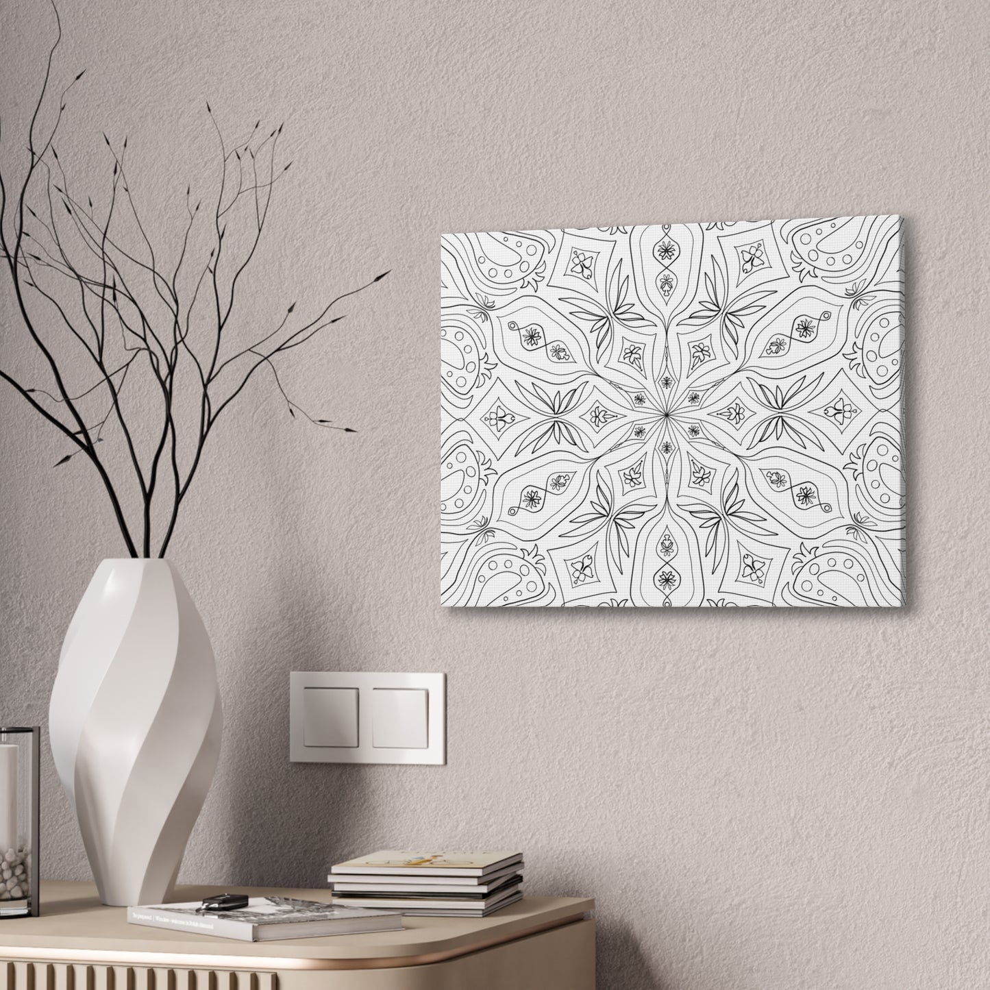 DIY Plantain Lily Mandala Canvas Wall Art (free US shipping)