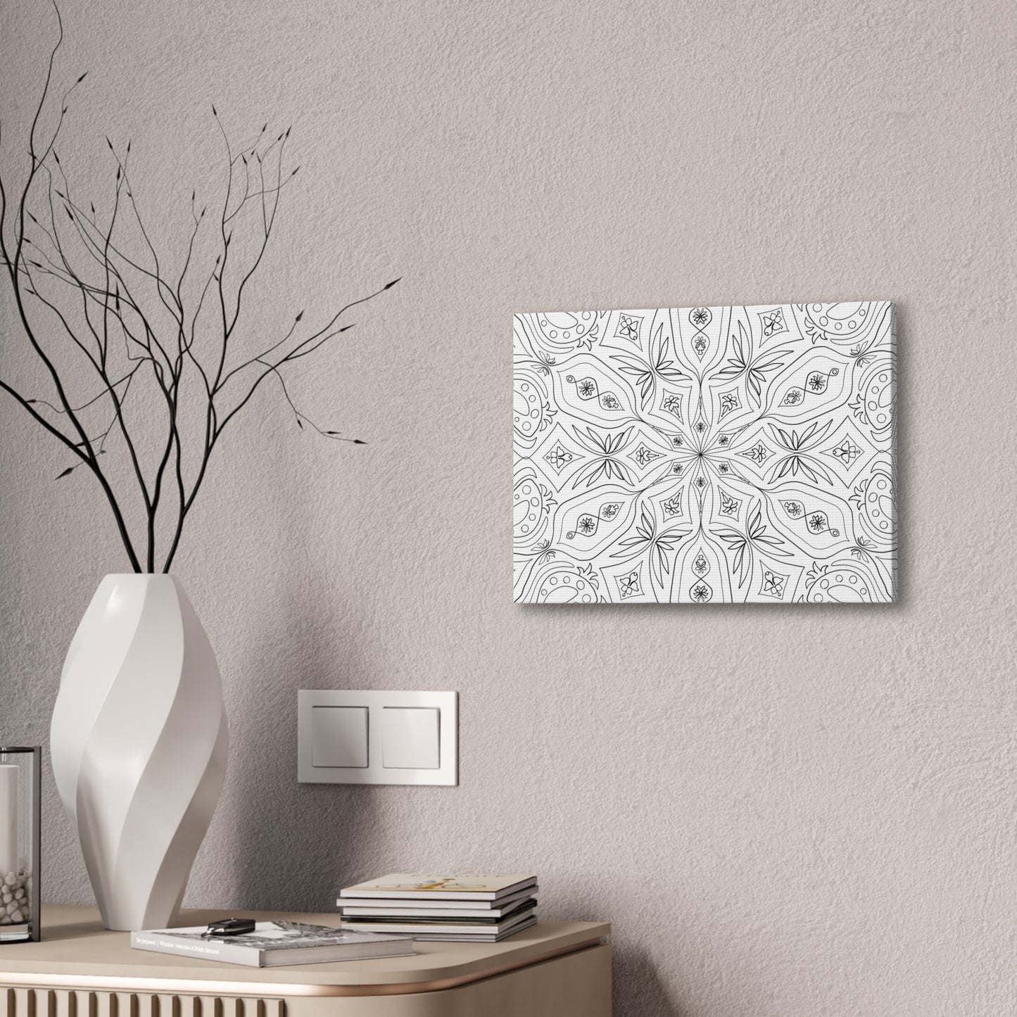 DIY Plantain Lily Mandala Canvas Wall Art (free US shipping)