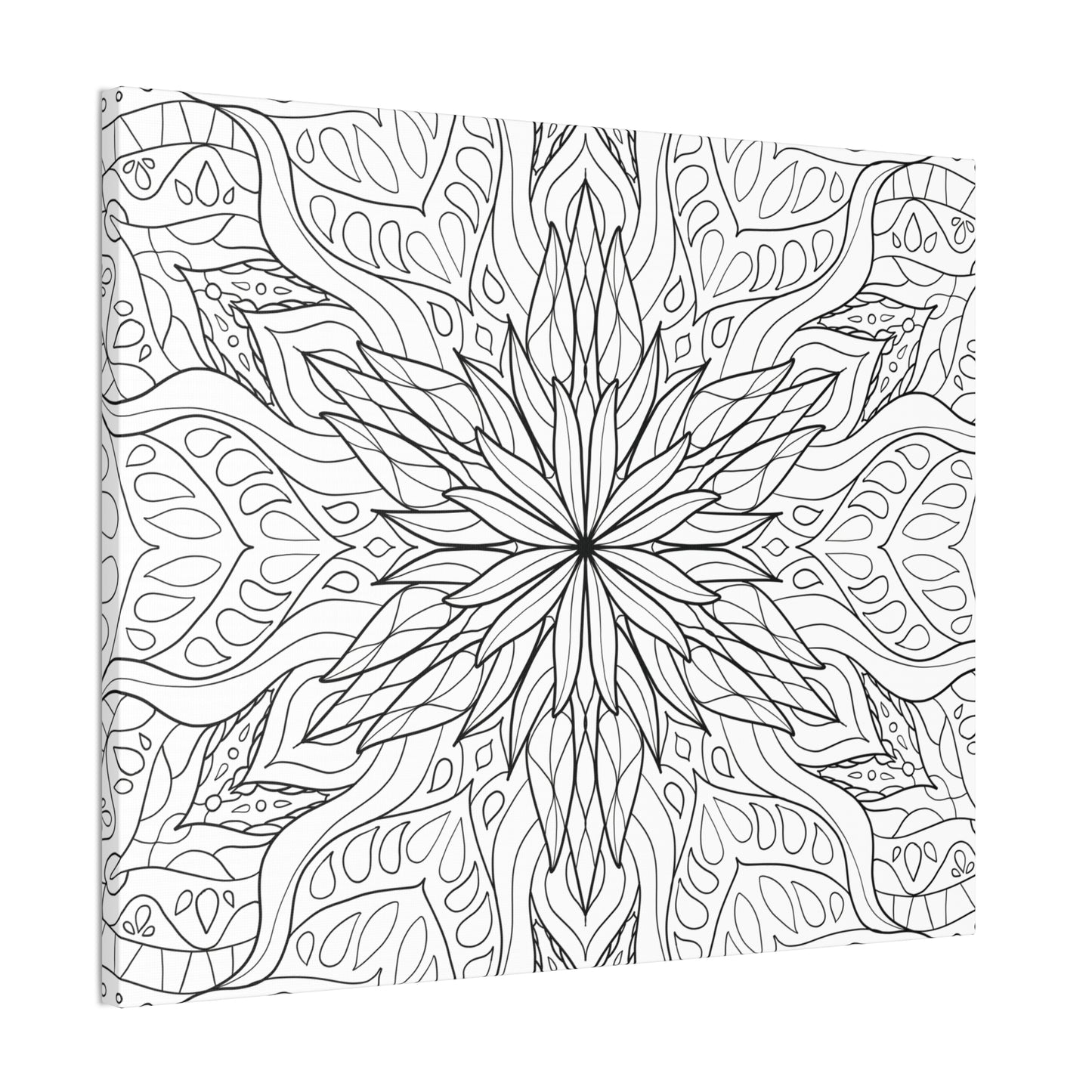 DIY Starburst Dahlia Mandala Canvas Wall Art (free US shipping)