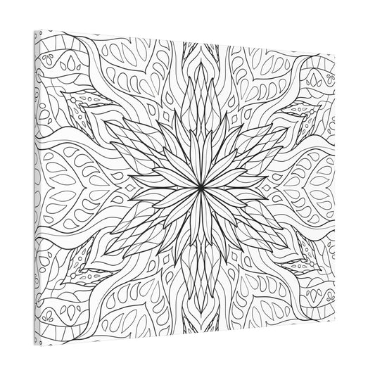 DIY Starburst Dahlia Mandala Canvas Wall Art (free US shipping)