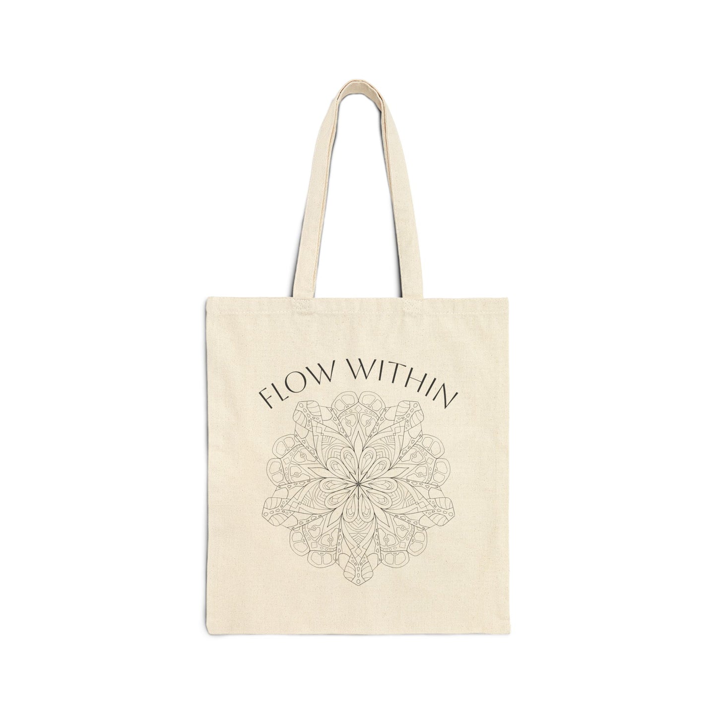 Cotton Eco-Friendly 'Flow Within' Canvas Tote Bag (free US shipping)