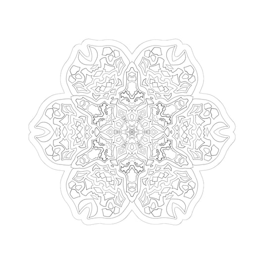 DIY Passionflower Mandala 6x6 inch Kiss-Cut Sticker (free US shipping)