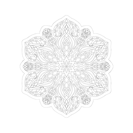 DIY Lotus Flower Mandala 6x6 Kiss-Cut Sticker (free US shipping)