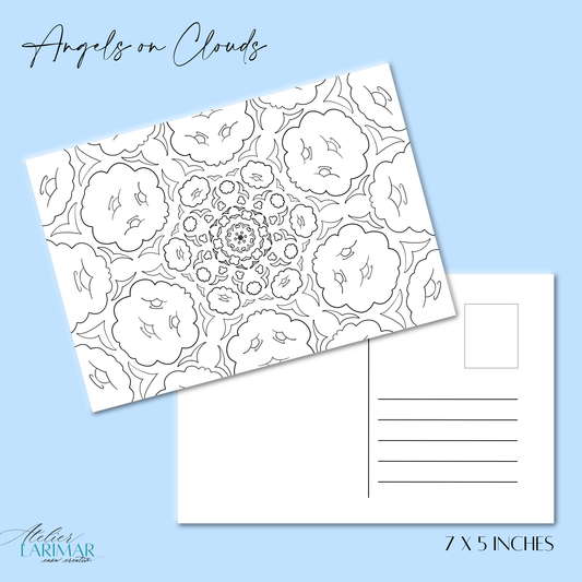 DIY Angels on Clouds 7x5 Postcard (free US shipping)